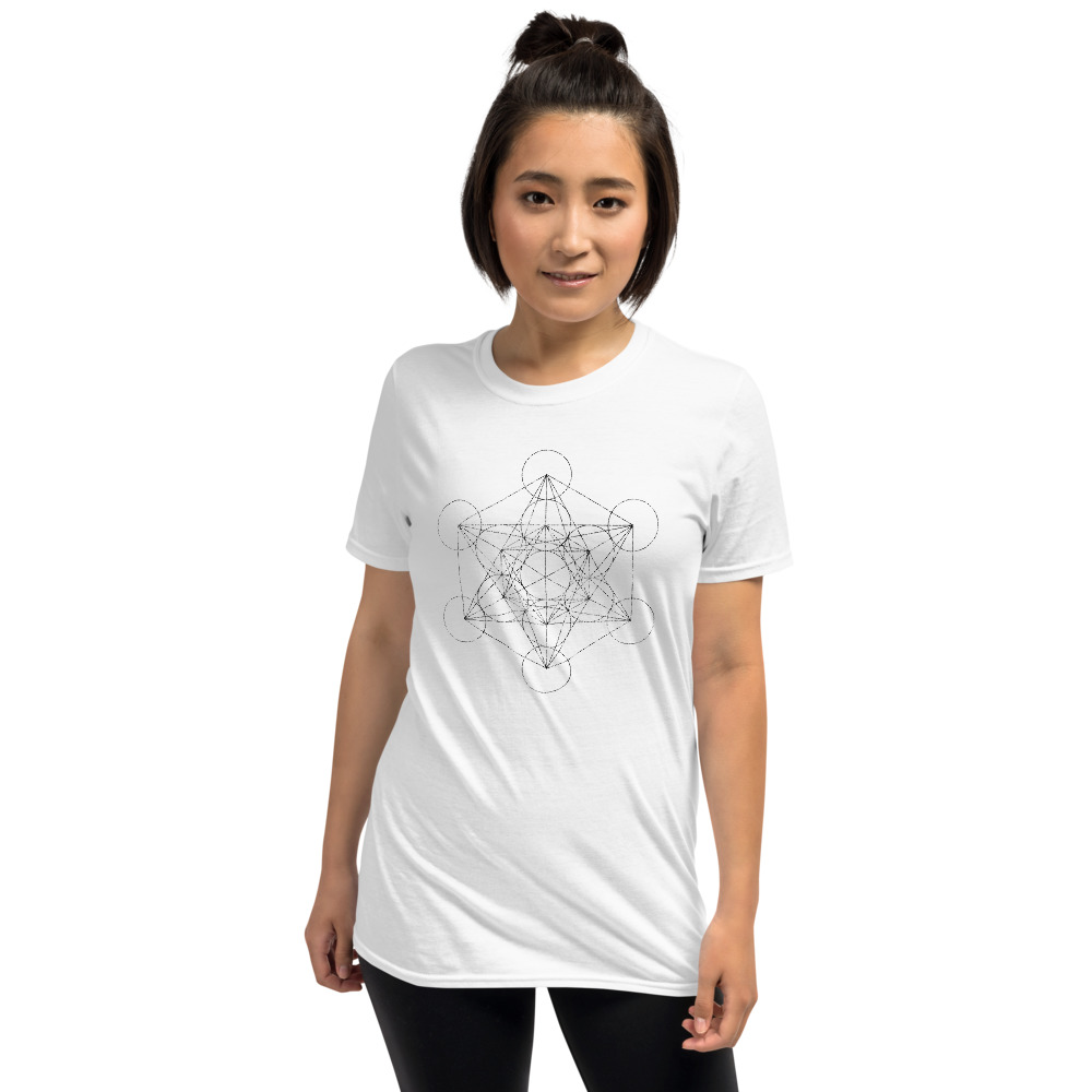 2020 "Metatron Cube Worn" Short-Sleeve Unisex T-Shirt - Image 3