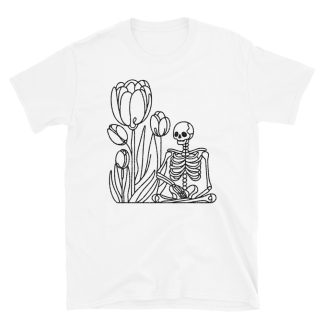2024 "Skeleton & Tulips" Short-Sleeve Unisex T-Shirt