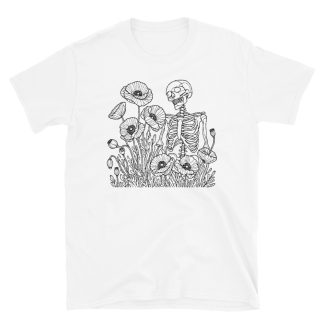 2024 "Skeleton & Poppies" Short-Sleeve Unisex T-Shirt